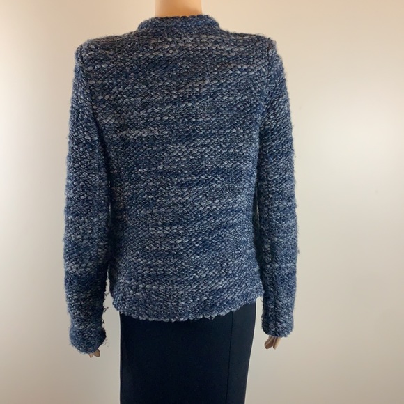 IRO Blue Tweed Boucle Carene Jacket Blazer - Picture 7 of 9